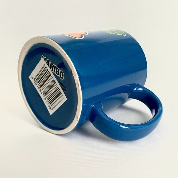 Haribo Gummy Bears Coffee Tea Mug Cup Blue Collectible Colourful Gold Gummies - Picture 9 of 11